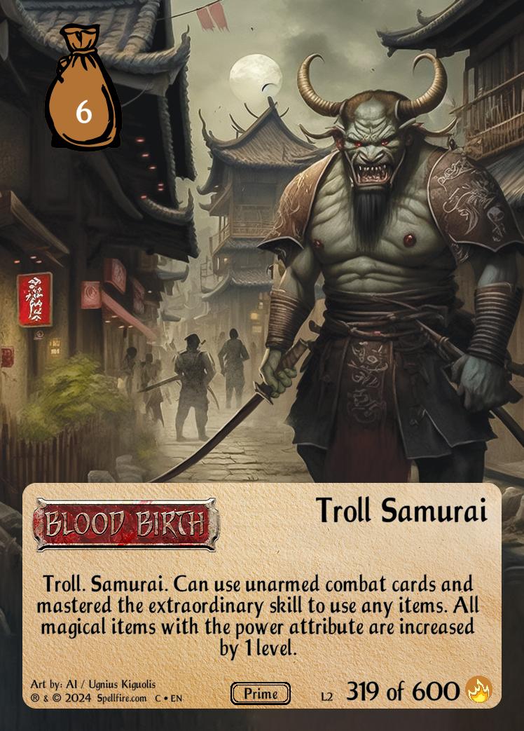 Level 2 Troll Samurai