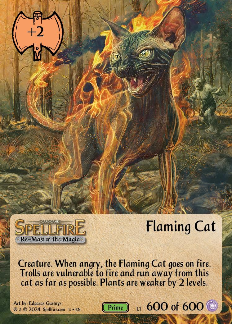 Level 1 Flaming Cat