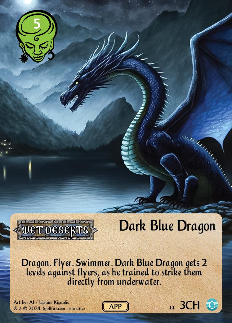 Level 1 Dark Blue Dragon